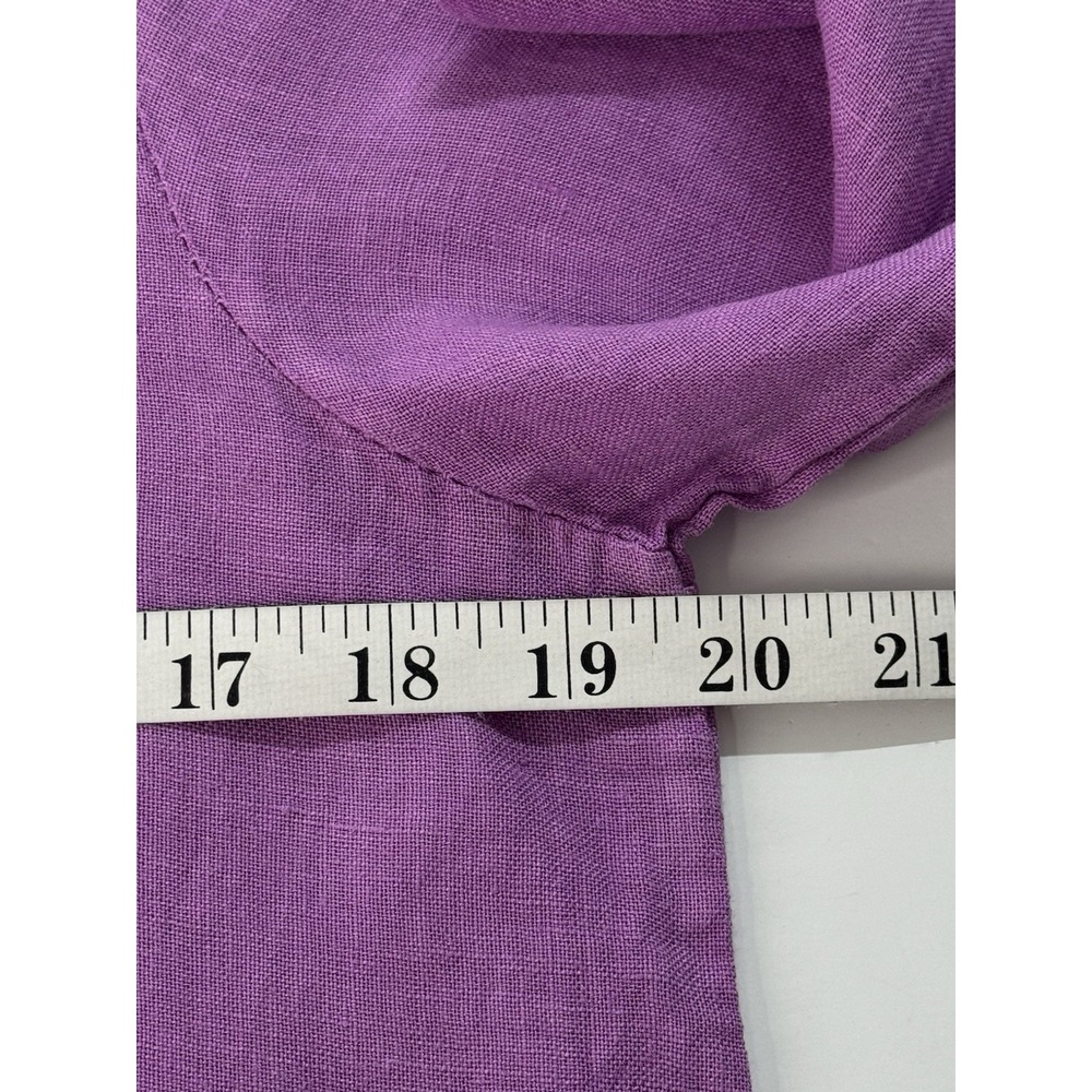 Terzo Millennio Made in Italy 100% Linen Top Pink Coastal Lagenlook - Picture 7 of 10
